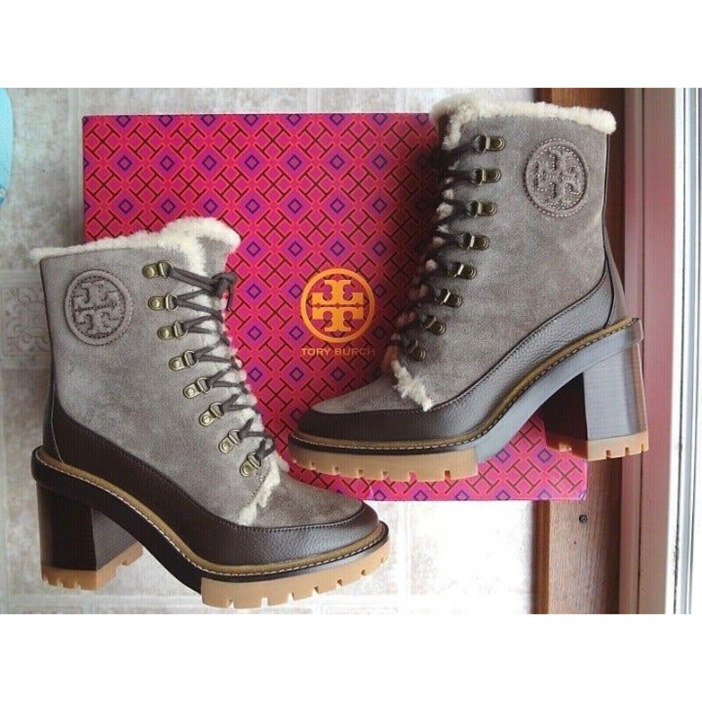 Tory Burch Miller Shearling Lug-Sole Ankle Boot 9M - Picture 2 of 2